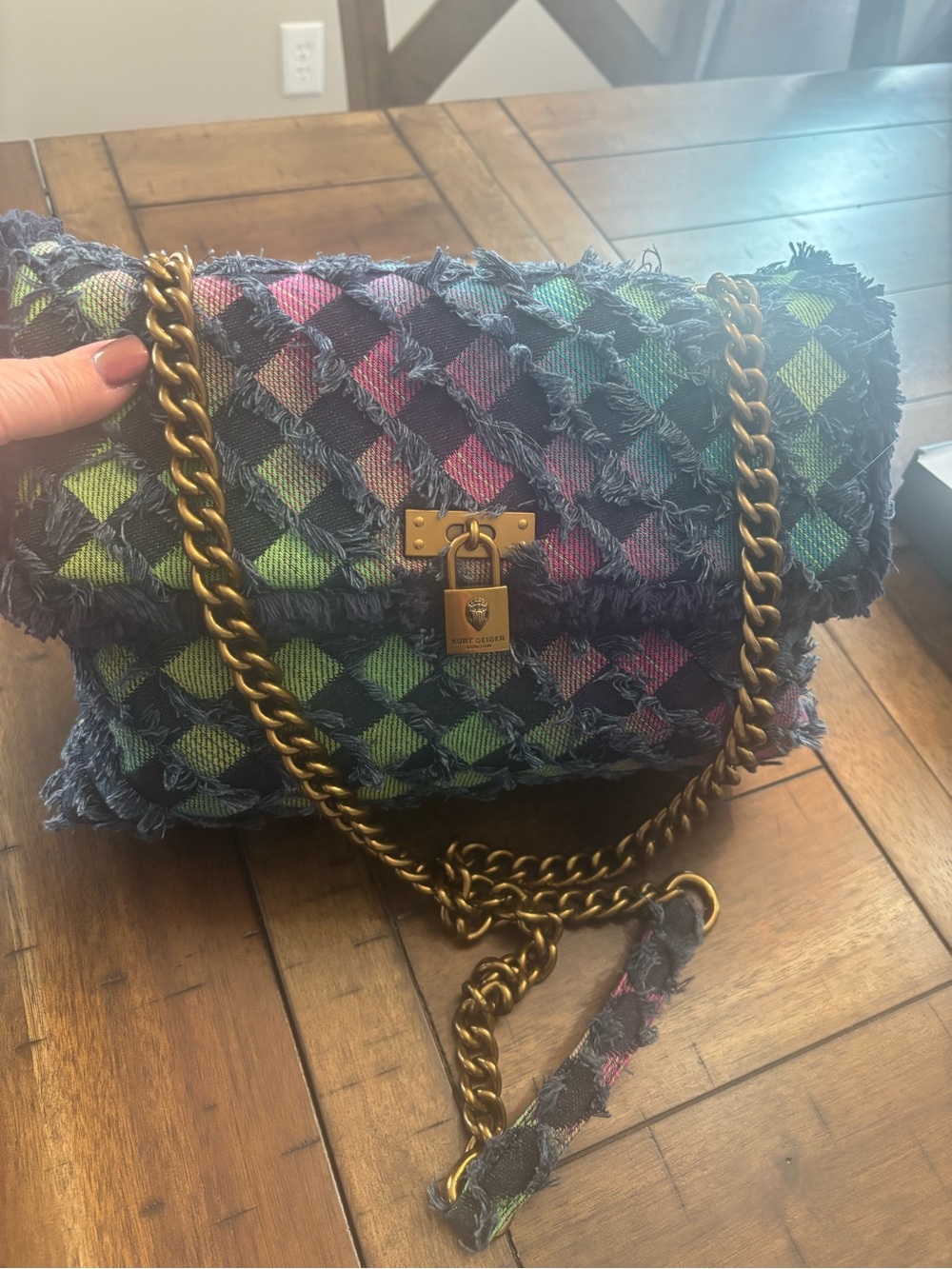 Kurt Geiger Large Brixton shoulder or Crossbody Denim